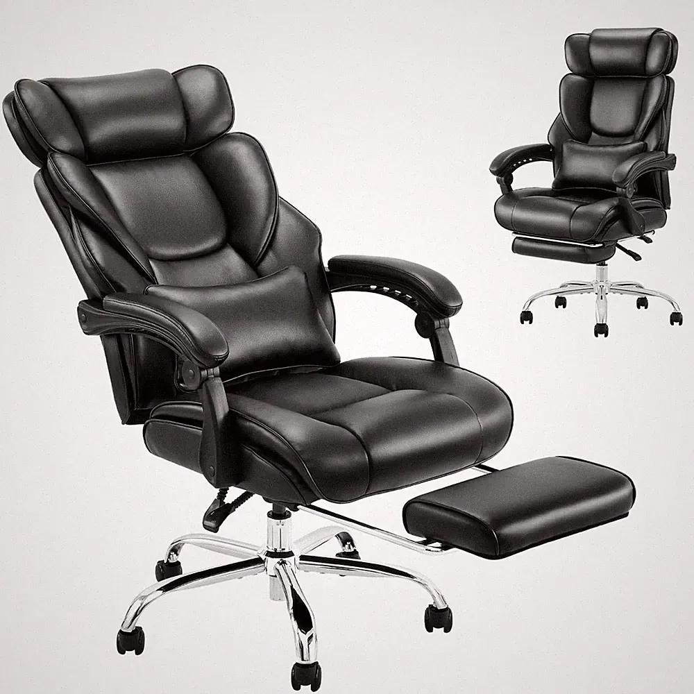 COLAMY Office Chair with Retractable Footrest, Ergonomic High Back Design Exe...