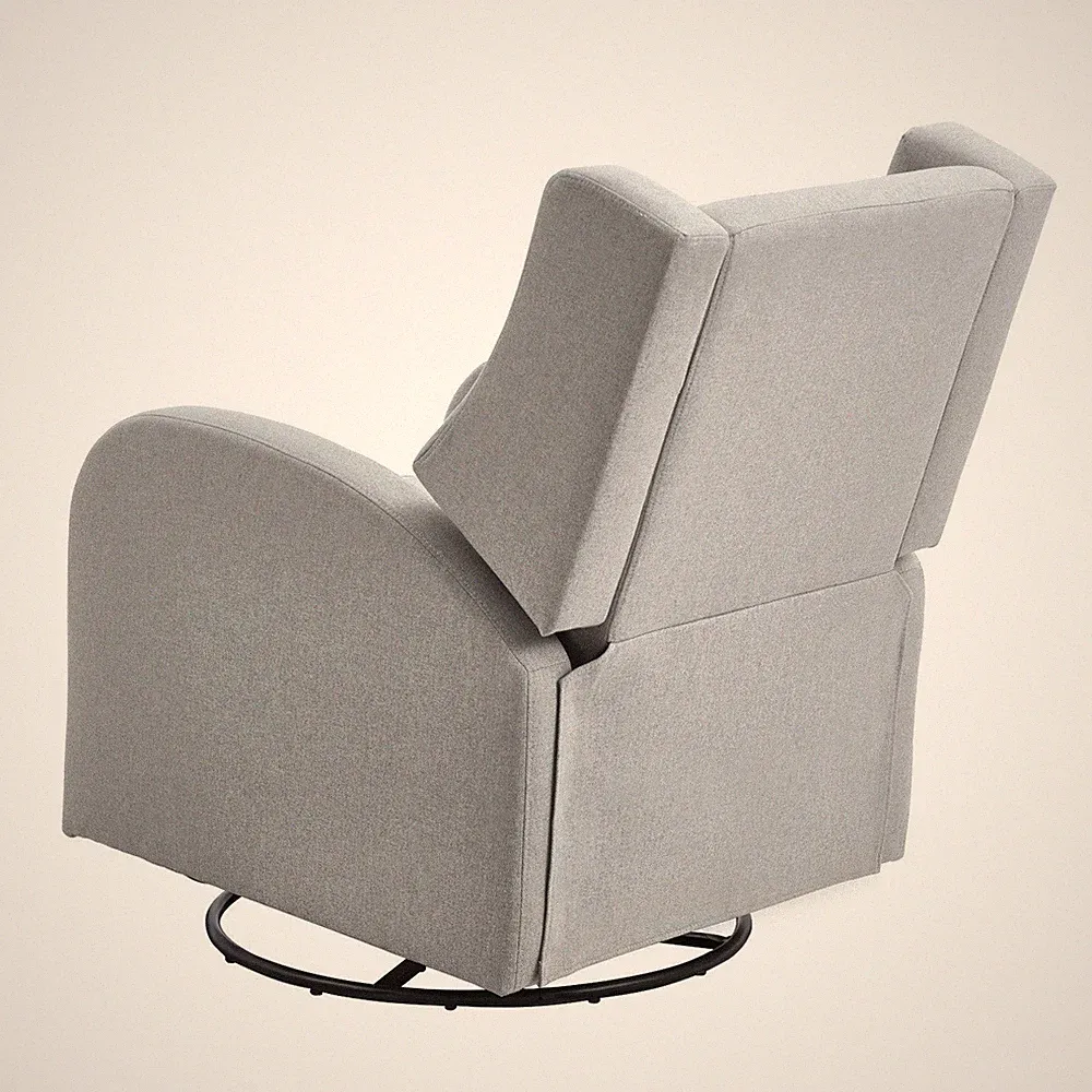 Electric Power Recliner with 240° Swivel and USB, 250lb, Light Gray Finish