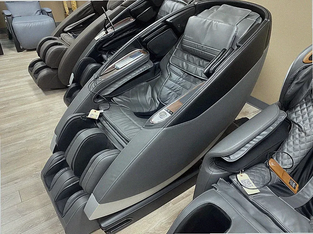 Gray Human Touch Super Novo 2.0 Zero Gravity 4D S L Track Massage Chair Recliner