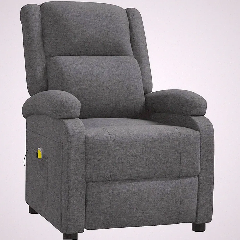 Massage Chair Adjustable Wingback Armchair Office TV Recliner Fabric vidaXL