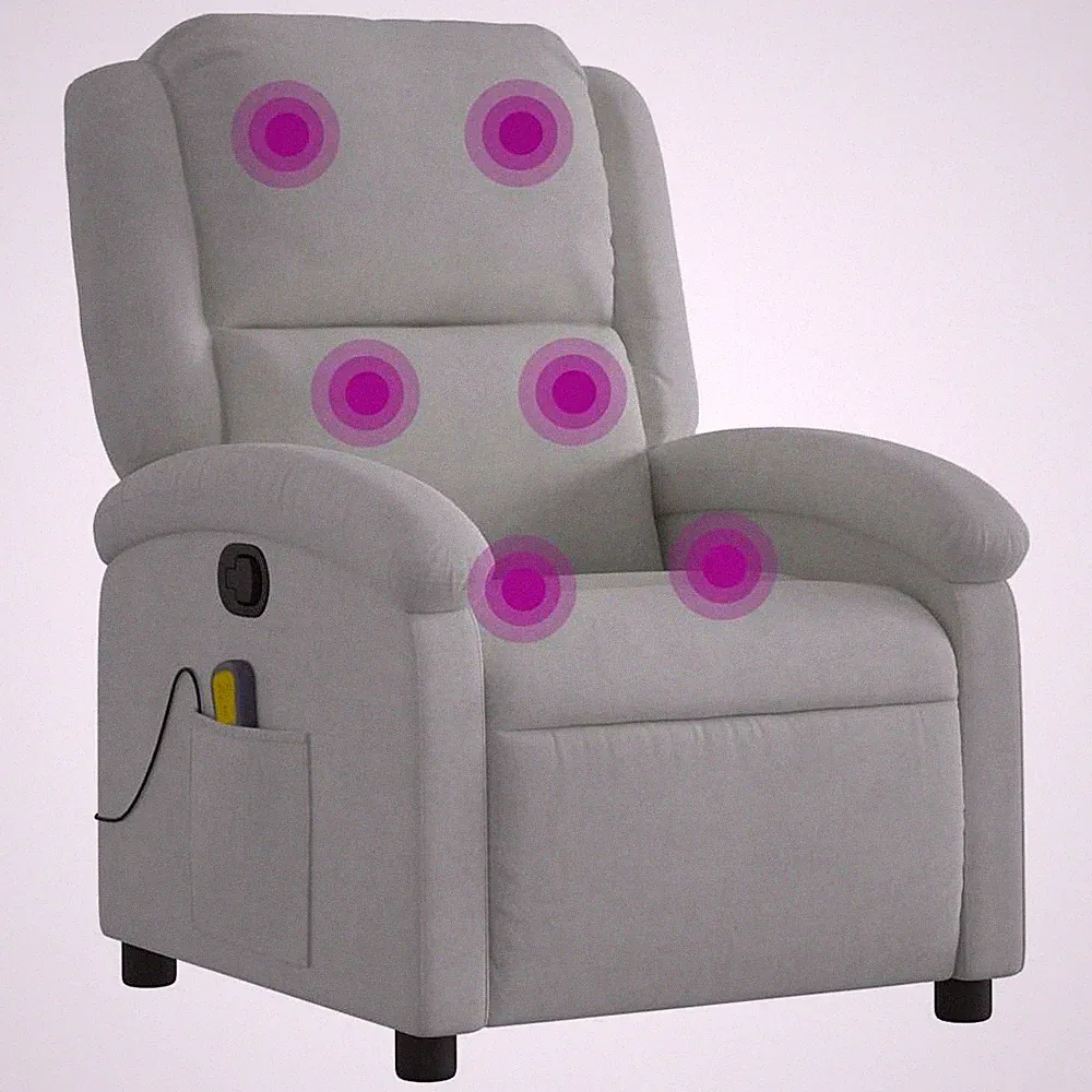 Massage Recliner Chair Wingback Armchair Home Theater Cinema Velvet vidaXL