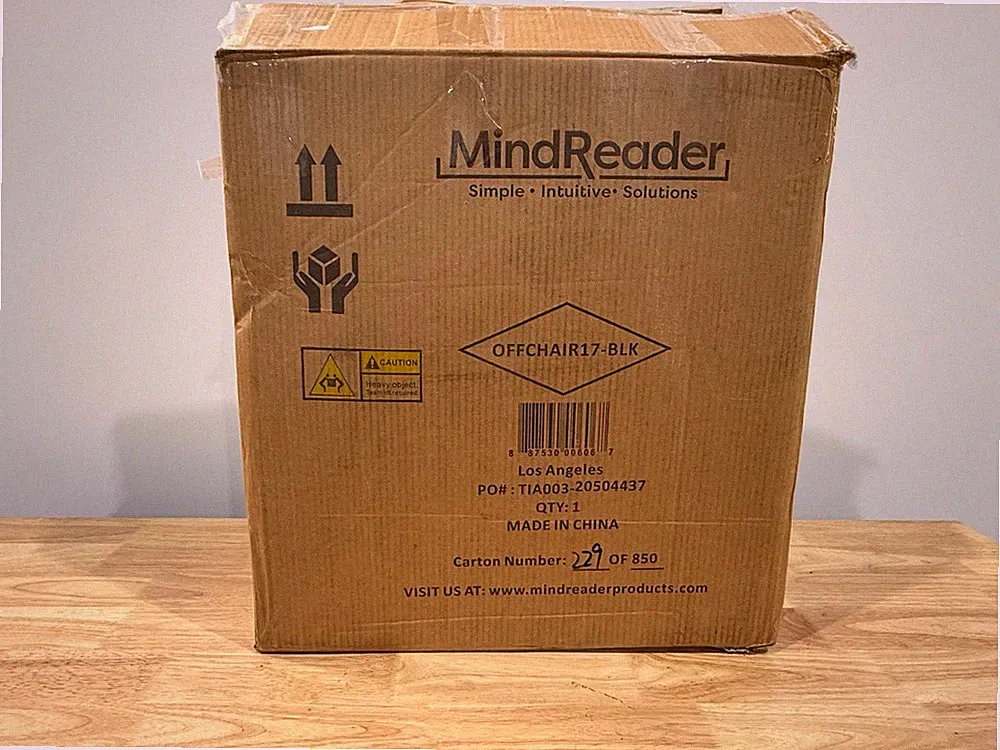 Mind Reader Ergonomic Mesh Mid-Back Swivel Executive Office Chair, Black