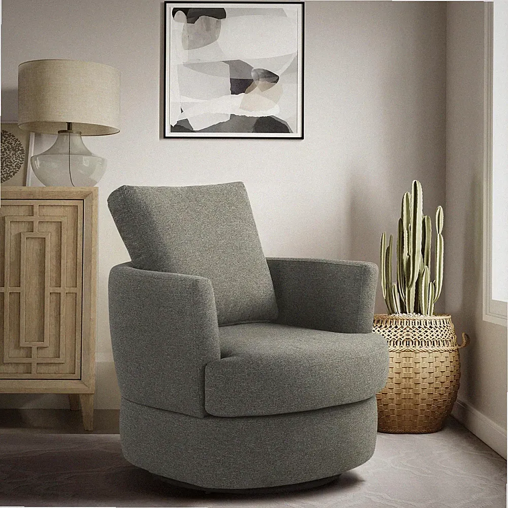 ® Spark 28" Swivel Accent Chair, Soft Modern, Pocket Coil Comfort, Easy Assem...