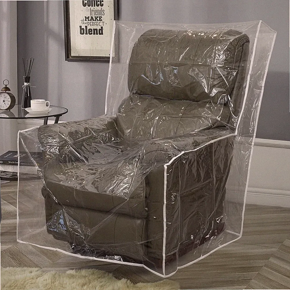 STONECREST Plastic Recliner Chair Cover - Clear Vinyl Waterproof, Pet Scratch...